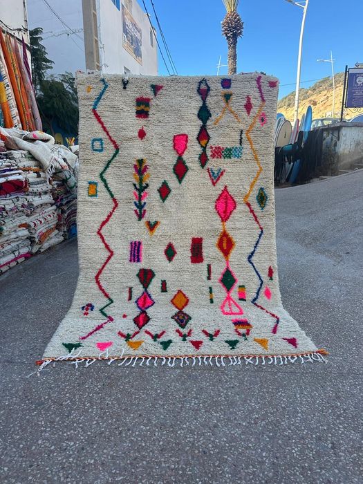Tapete Marroquino Azilal 250×150 Handmade 100% sheep wool