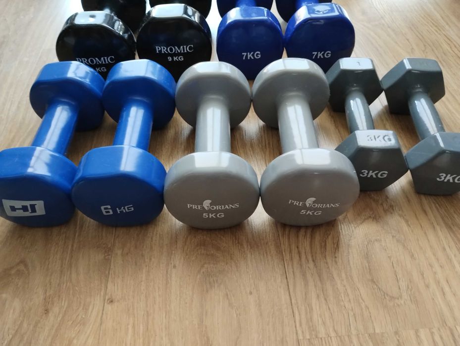 Hantle stałe 3 / 5 / 6 / 7 / 9 kg