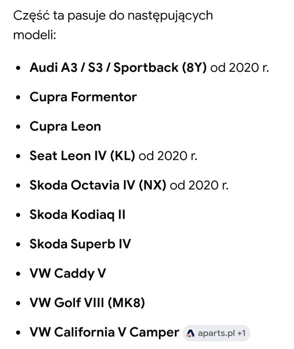 Końcówki drążka oryginał OE 5WA 423 811 D