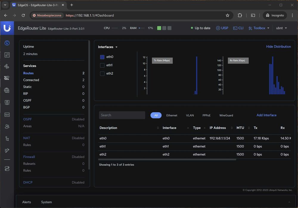Router Ubiquiti EdgeRouter Lite 3 10/100/1000 Mb/s