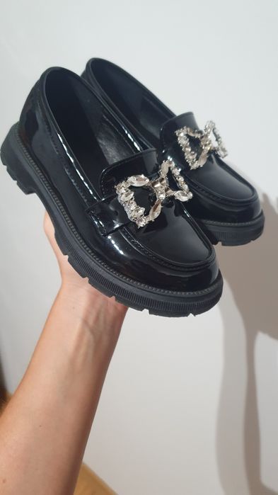 Mokasyny dziewczęce 29 wkładka 17 cm