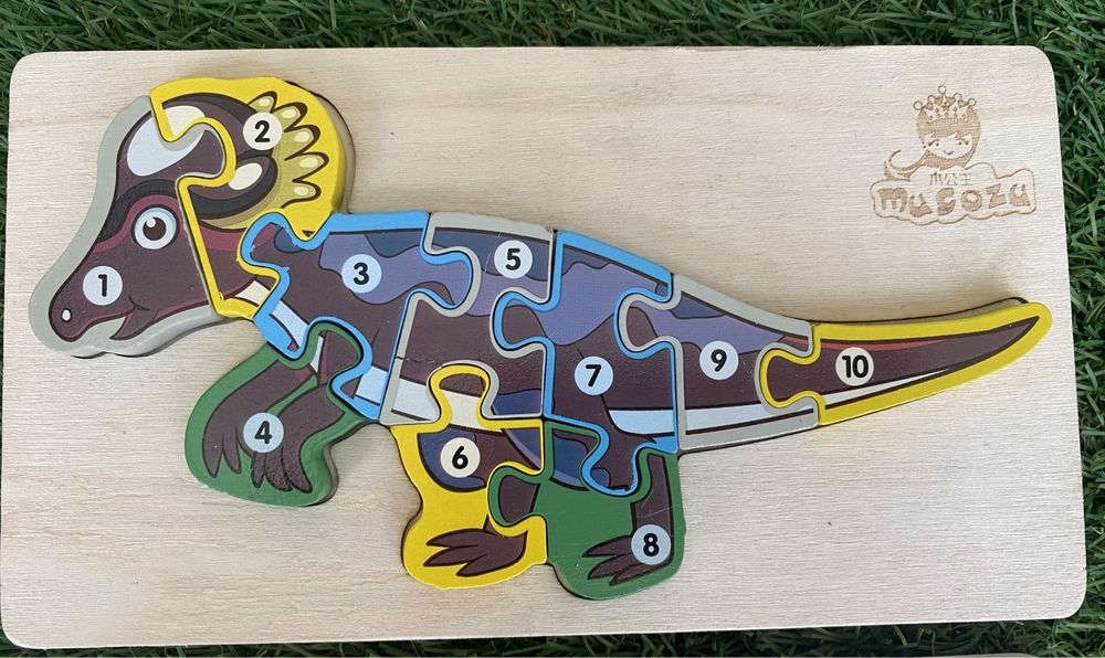 Puzzles em madeira Dinossauros bebe e crianca