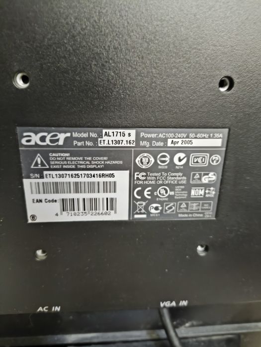 Monitor Acer Al1715