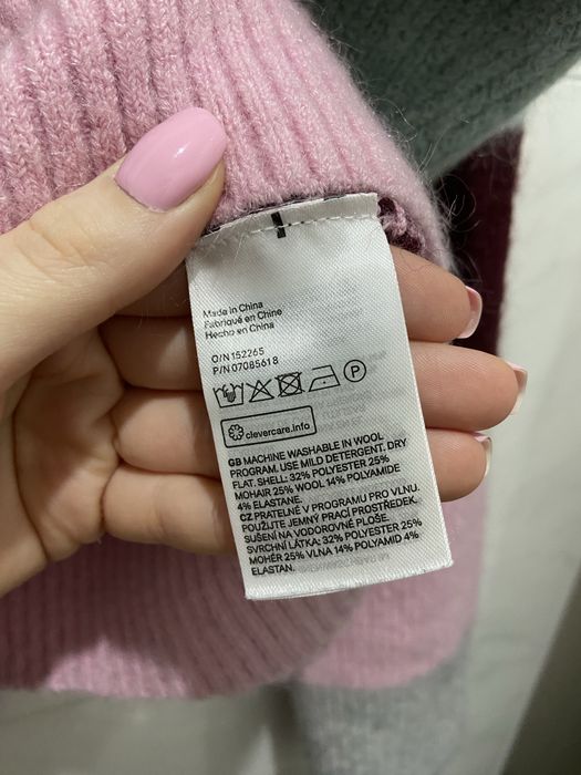 Wełniany sweter w paski H&M rozm. M