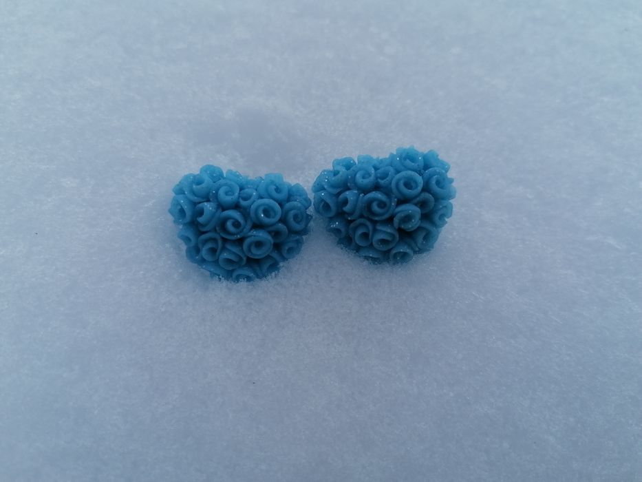 Kolczyki z modeliny niebieskie