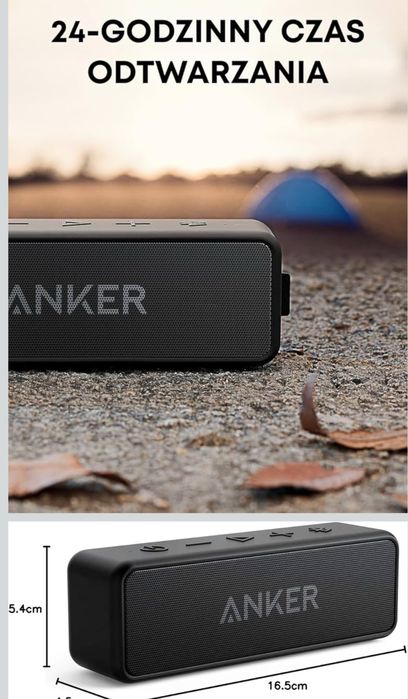 Super głośnik bezprzewodowu Bluetooth SoundCore 2 Anker, nowy