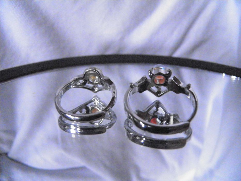 Zestaw pierścionków dla par/przyjaciół diabeł anioł dobro zło prezent