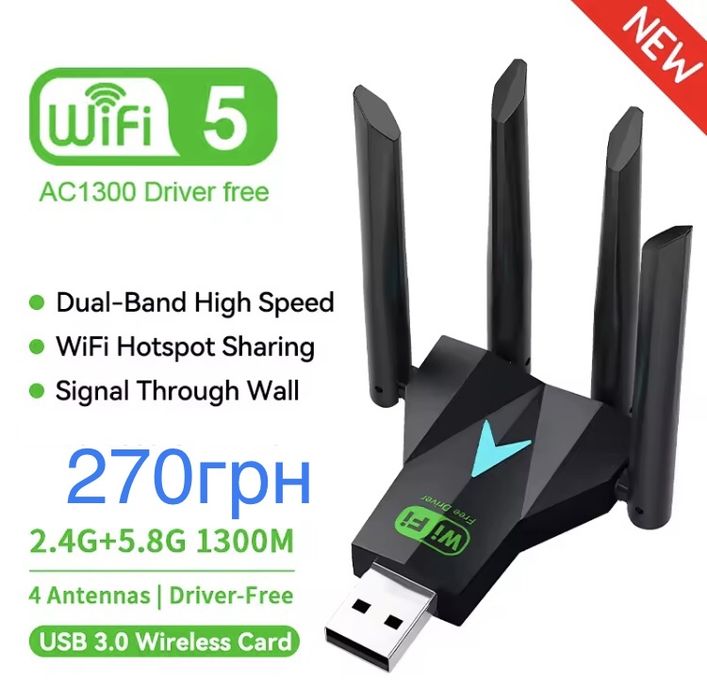 Wi-Fi адаптер Dual Band 2.4G/5G репітер