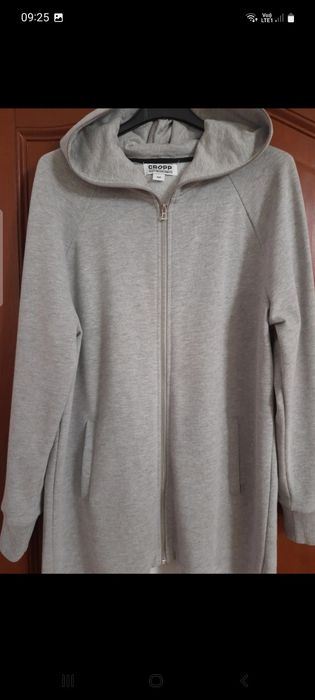 Bluza długa szara z kapturem m/l/xl