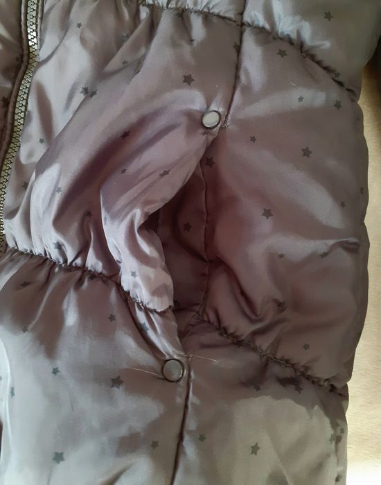 Kurtka zimowa z kapturem 134-140 cm 10 lat