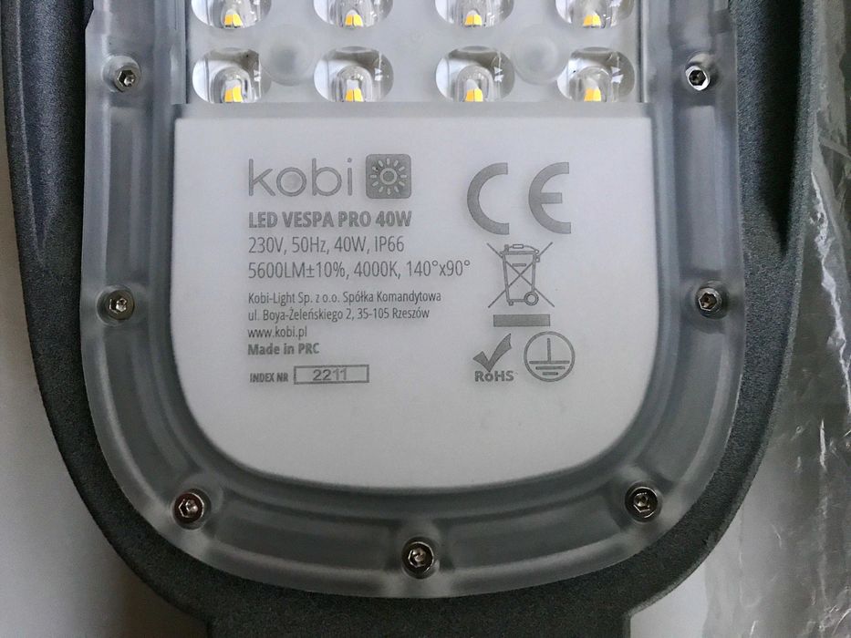 Польський вуличний світильник Kobi LED VESPA PRO | 40W | 4000K | IP66