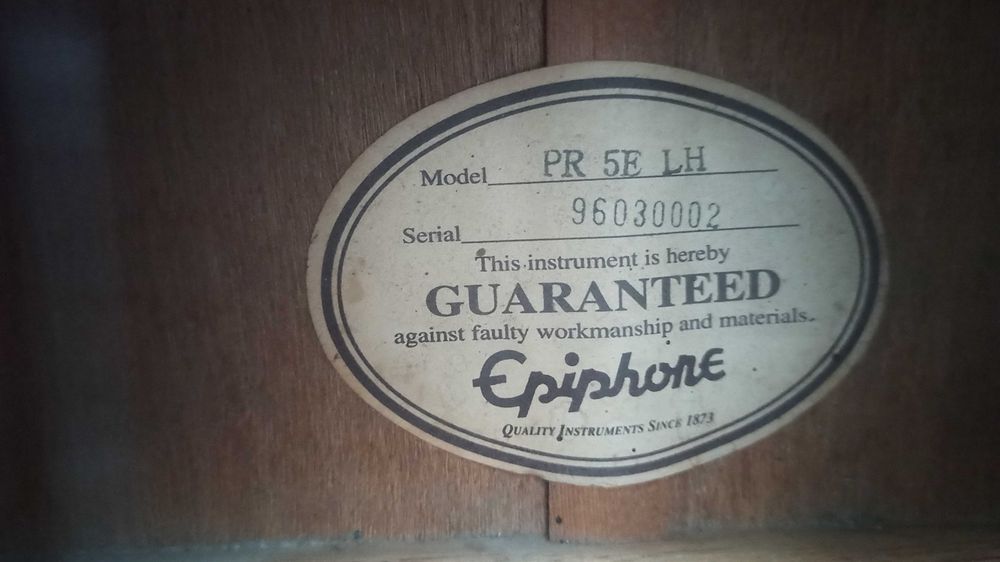 Gitara elektroakustyczna Epiphone PR 5E LH - leworęczna, Korea 1996