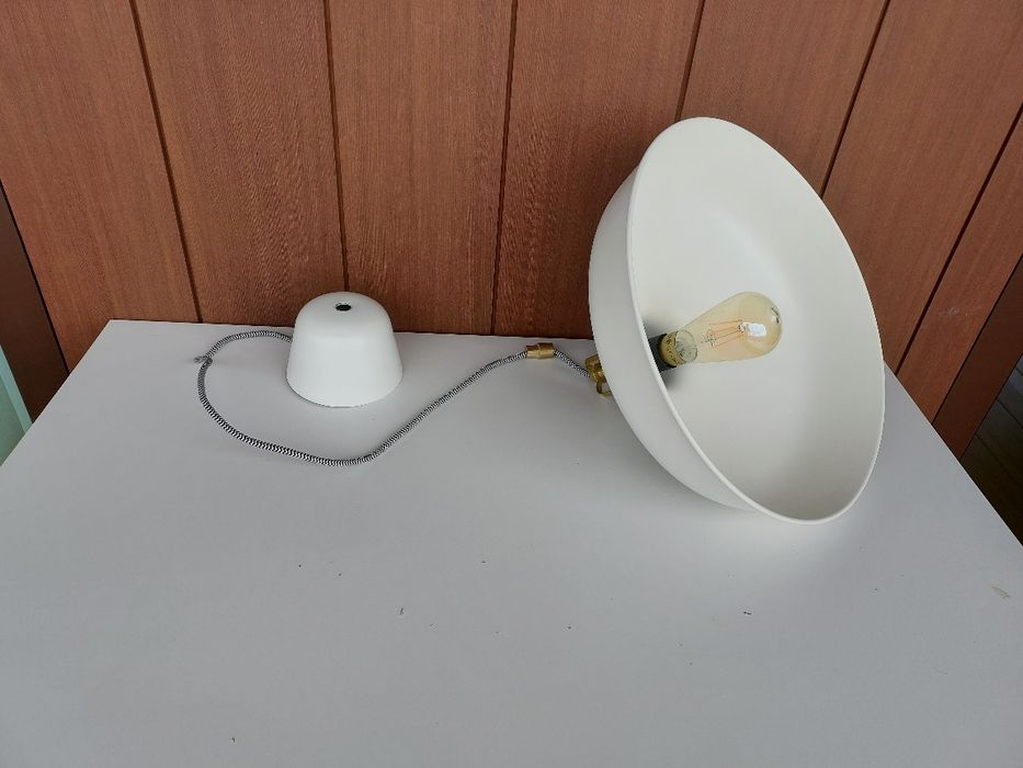 Candeeiro suspenso RANARP Ikea, branco-bege, 38 cm