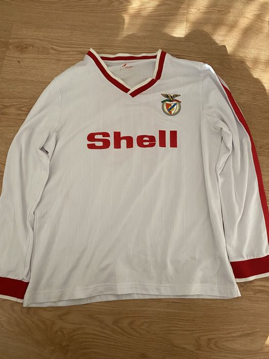 Camisola vintage SL Benfica Shell nº10 manga comprida