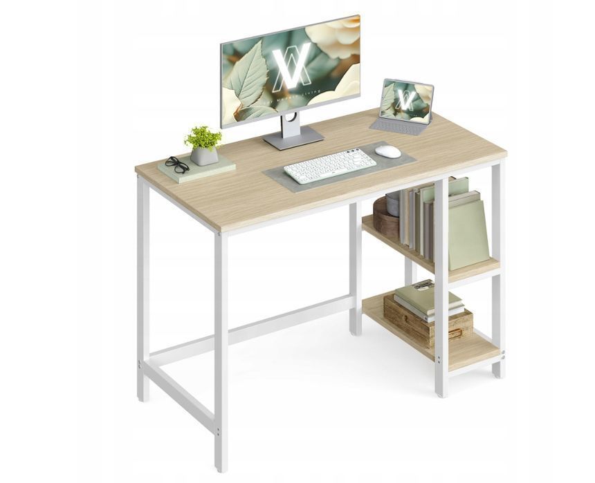Biurko Komputerowe 100 Cm Stół Vasagle Lwd046L01