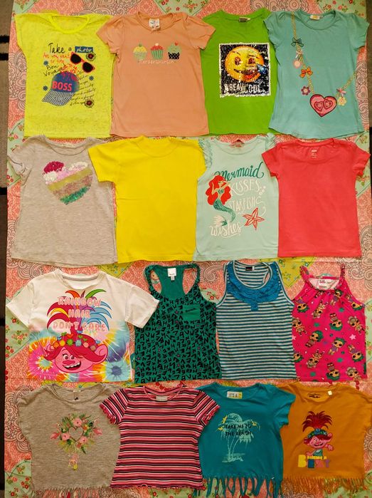 Яскрава,літня футболка,майка,топ для дівчинки 5-6 років