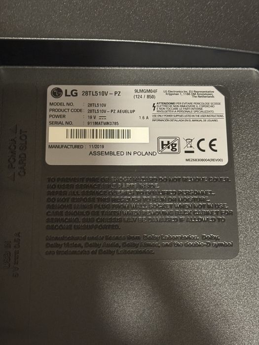 Televisão LG 28 polegadas506063075410585602