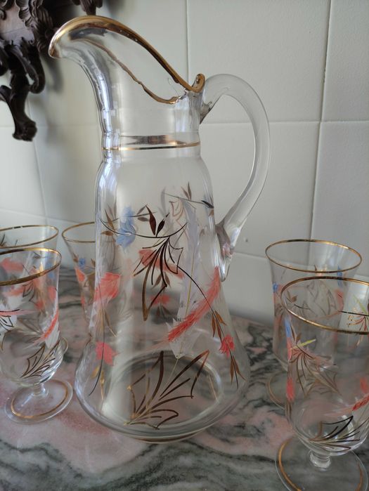 Serviço de Água _ Caneca e 6 copos