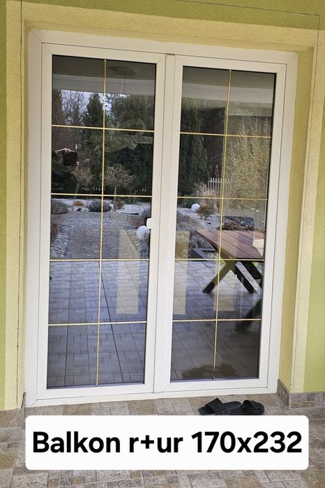 Okna PCV i Okna balkonowe Białe z szprosem