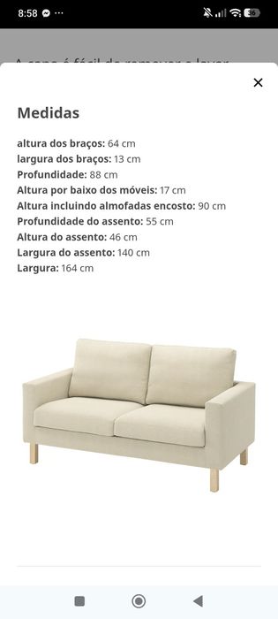 Sofá de 2 lugares