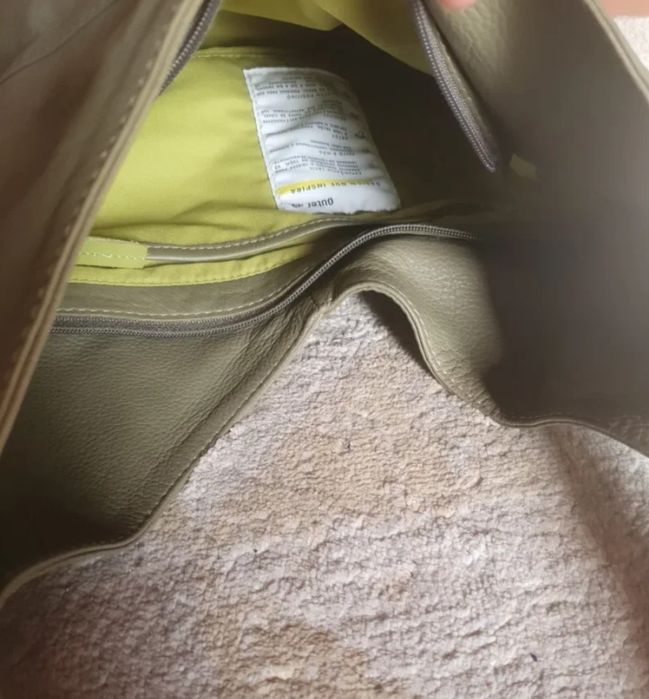 Bolsa de couro verde