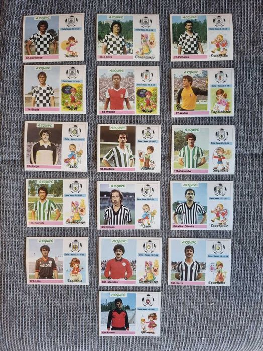 Cromos da colecção "A Equipe"
