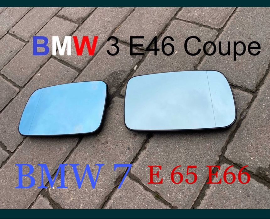 Вкладиш зеркало подогрев Bmw 3 e46 coupe бмв 7 e65 e66 купе е46 е65