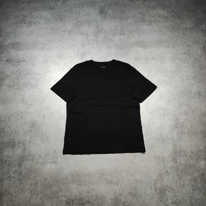 MĘSKA Koszulka Bawełna PREMIUM Czarna Elegancka hugo Boss Haft Logo