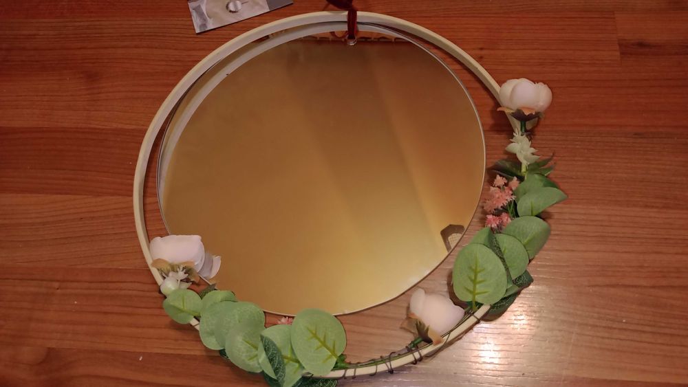 Lustro POEZJA ATMOSPHERA ringbambus dekorludowywieś średnica33 cm NOWE