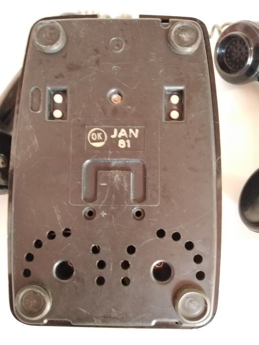 Telefone de Côr Preta Com 2 Auscultadores