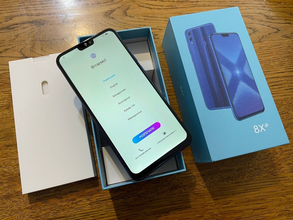 ‼️Новий оригінал смартфон Honor 8x 6/128gb ( dark blue ) GLOBAL VERSION  ‼️