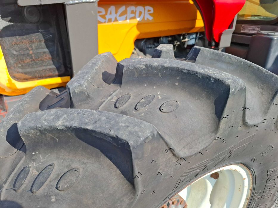 Piękny RENAULT 90,34 TX, Ładowacz MAILLEUX, Nowe OPONY