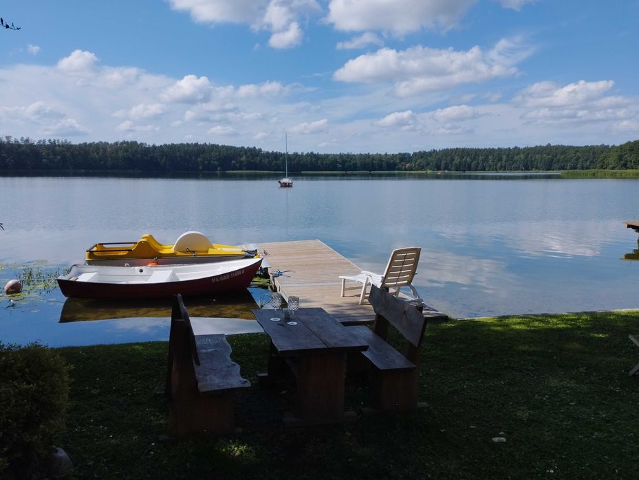 Domek nad samym jeziorem, Mazury..