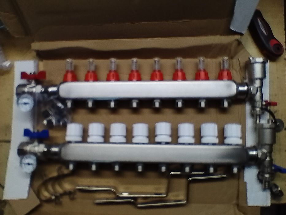 Rozdzielacz do ogrzewania podłogowego,nierdzewny,INOX,dom,budowa,pompa