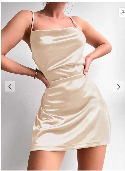 vestido bege/rosado NOVO