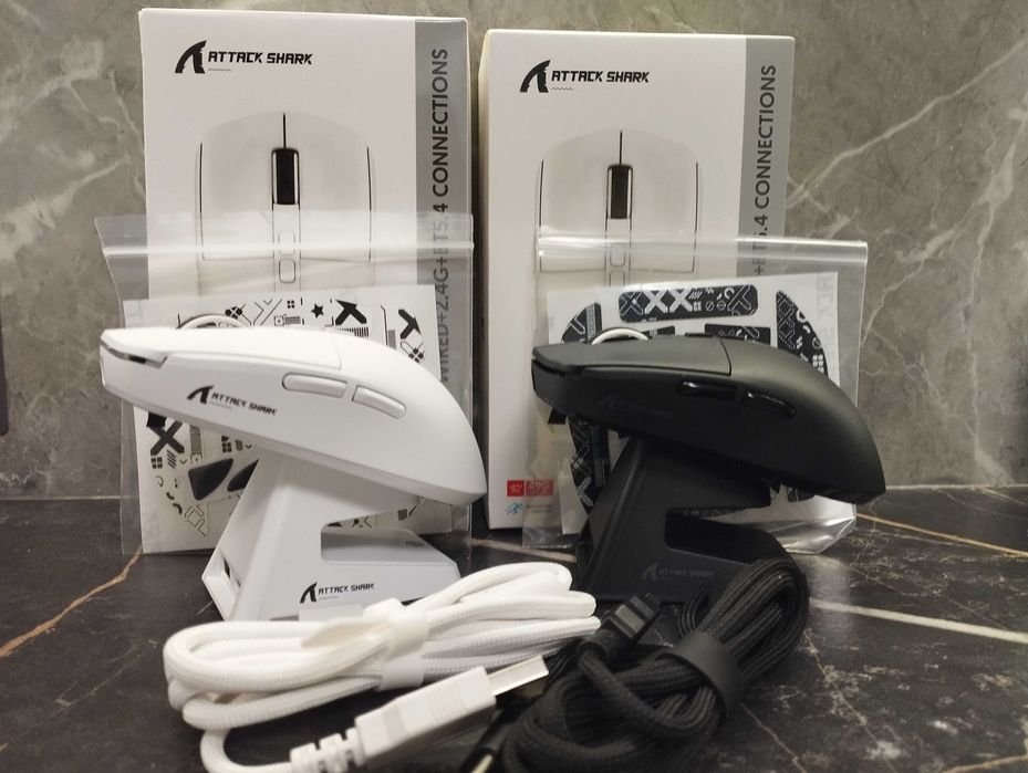 Нові Бездротові ігрові мишки Attack Shark X6 PAW3395+Гріпси і глайди