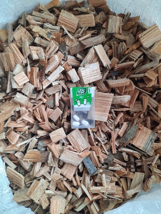 Zrębka sucha ozdobna i opałowa workowana