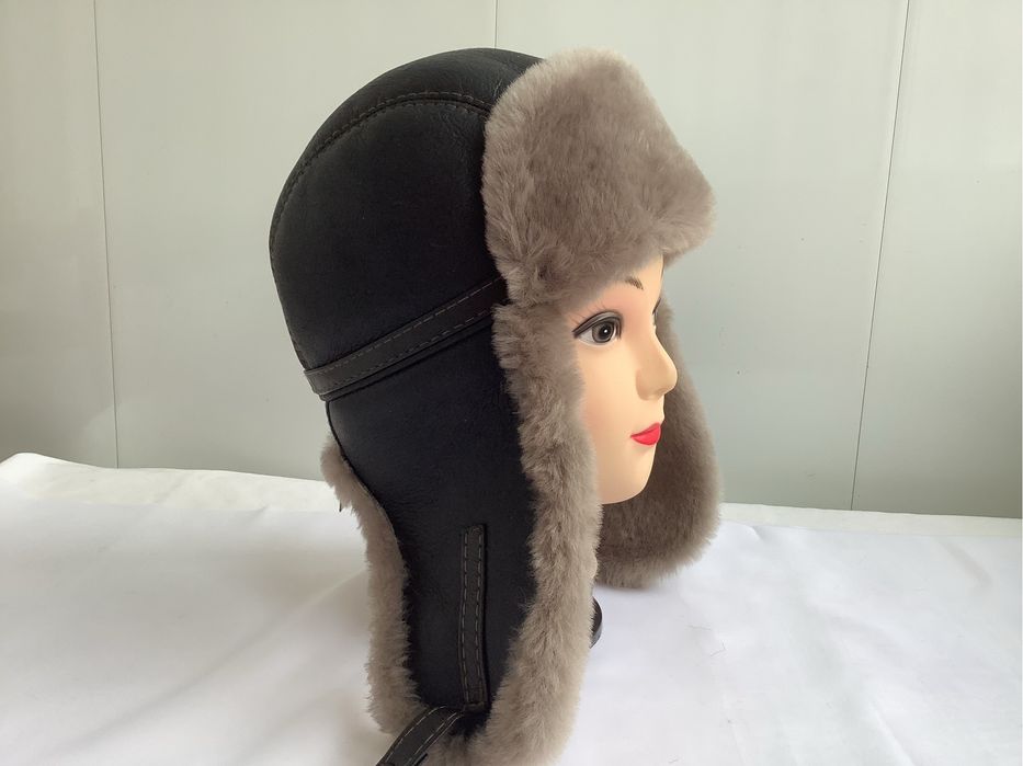 Шапка ушанка овчина чоловіча жіноча