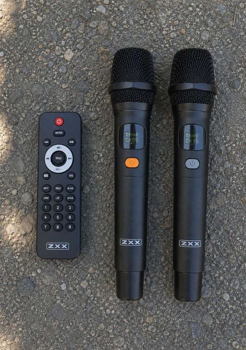 Музична bluetooth колонка з двома мікрофонами портативна акустика