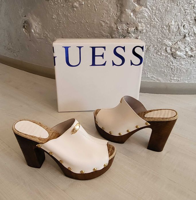 Guess drewniaczki skóra roz 41