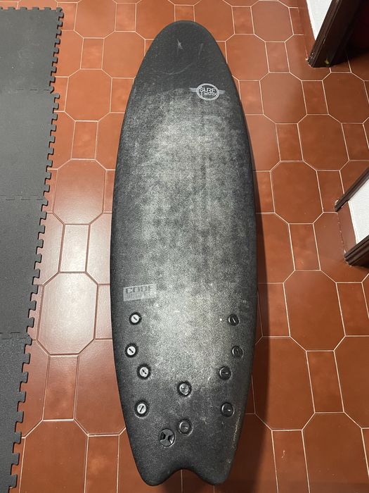 Prancha de surf de espuma 6”4 com capa do tamanho da prancha