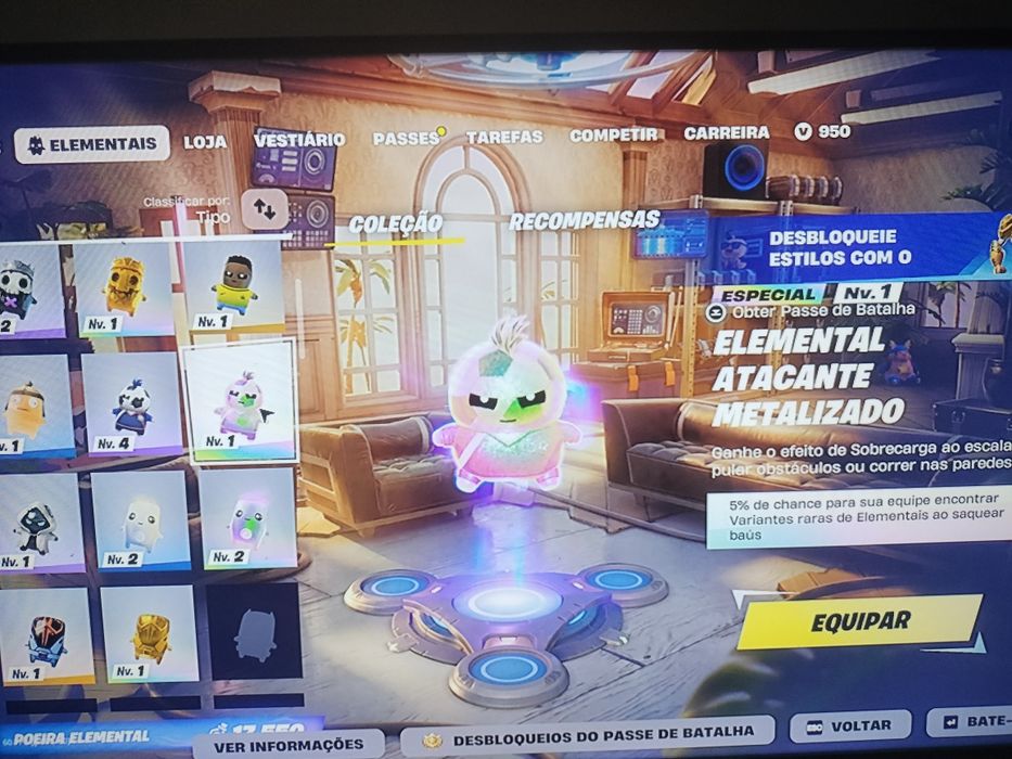 Elemental atacante metalizado