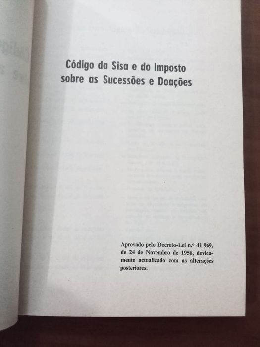 Código da Sisa e do Imposto sobre as Sucessões e Doações - 1976