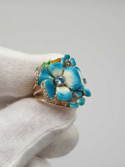 ЖІноча каблучка золото 585 проба 13.1 гр