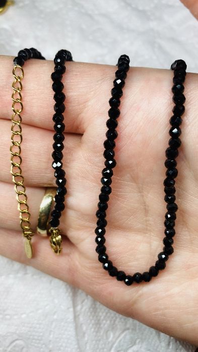 Naszyjnik choker czarny turmalin