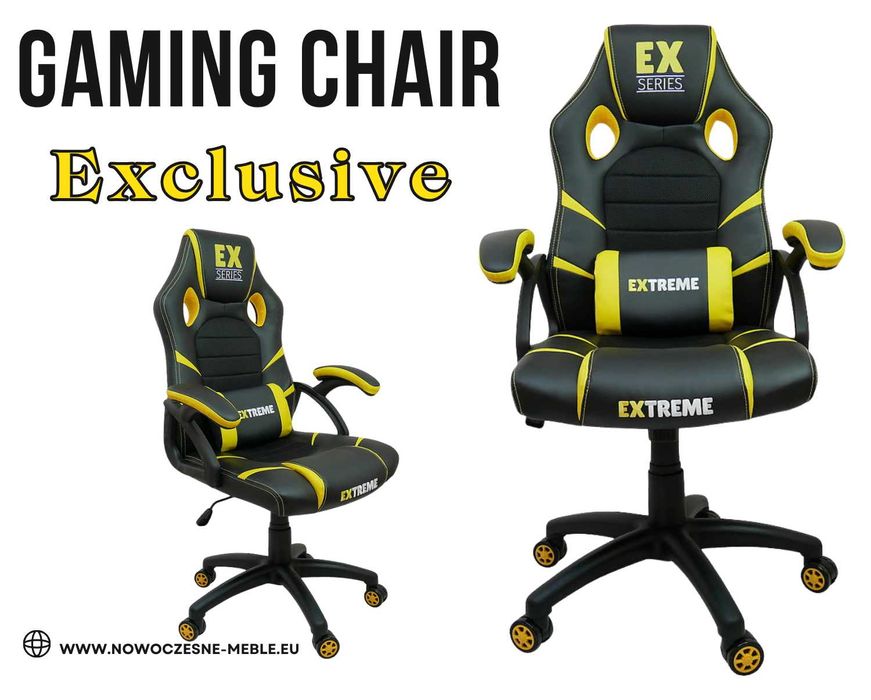 Fotel Gamingowy dla Gracza Extreme EX Black/Yellow