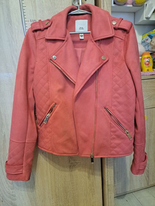 Kurtka ramoneska zamszowa