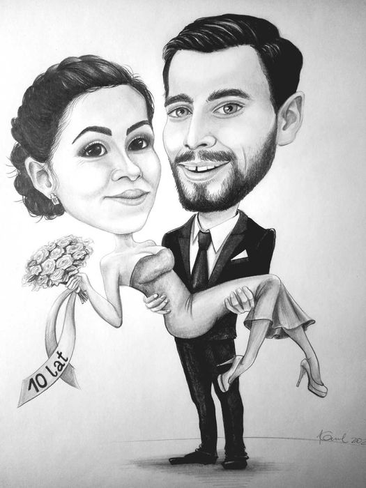 karykatura ze zdjęcia i na eventach, oryginalny prezent