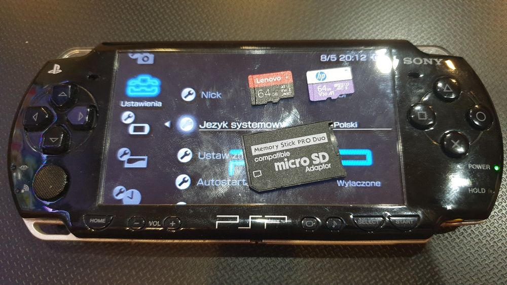 Karta pamięci 64gb do konsoli Sony PSP z dużą ilością gier 200 sztuk
