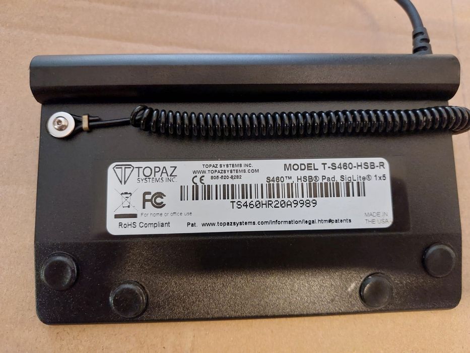 Mesa de assinatura Topaz S460 c/caneta *NOVA!*